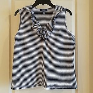 Chaps stripped sleeveless top size XL